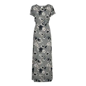 Soaked in Luxury - Dina Grey Floral Gray Maxi Dress
